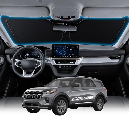 Wigoo for Ford Explorer 2020-2026 Windshield Sunshade, Keeps Interior Cool by wigoo
