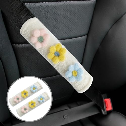 Amooca 2-Pack Braid Pattern Seat Belt Covers Shoulder Pads - Image 2
