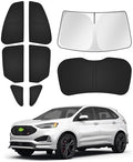 Canvcle Sunshades for Ford Edge 2015-2024 Accessories Windshield Sun Shade Side by Canvcle