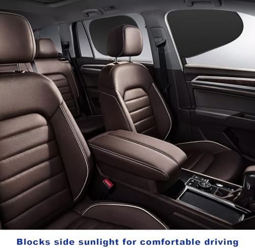 2 PCS Car Side Window Sun Shade, Static Cling Privacy Curtain Front Window - Image 4