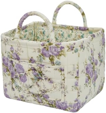 Car Storage Basket for Back Seat, Aesthetic Fabric Storage Basket for Clothes by Unknown