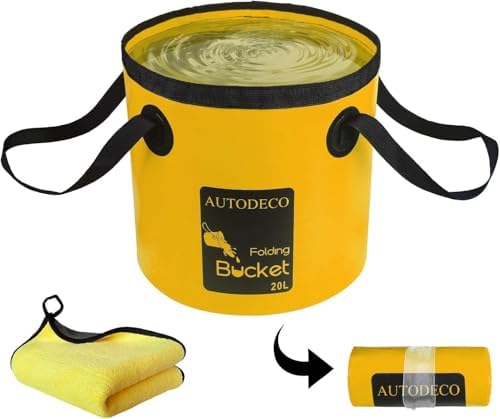 Collapsible Bucket 5 Gallon Container Folding Water Bucket Portable Wash Basin by AUTODECO