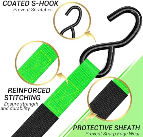 Ohuhu Ratchet Tie Down Straps 1" x 15' - Image 3
