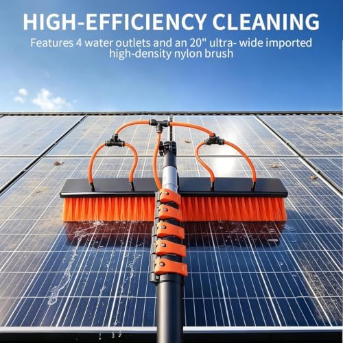 Solar Panel Cleaning Kit with 5-20ft Telescoping Pole, Water Fed Pole Window - Image 3