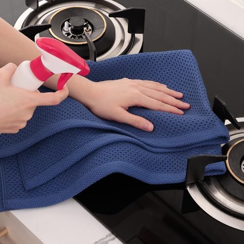 Homaxy 100% Cotton Oversized Waffle Weave Kitchen Towels 8-Pack - Image 5