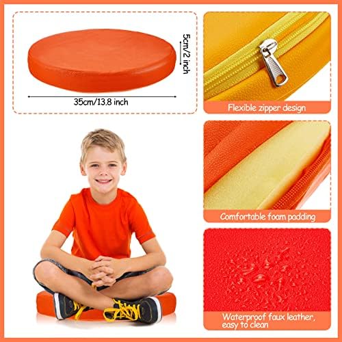 Juexica 8 Pcs Floor Cushions Kids, Classic Color, 13.8 x 13.8 x 2 Inch - Image 2