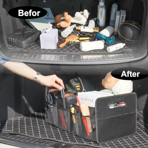 Car Trunk Organizer, Collapsible Car Organizers and Storage Large Black - Image 7