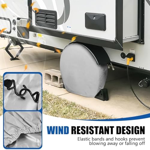 2 Pack Trailer Tire Covers, Waterproof Anti-UV Tough Wheel Covers Protector - Image 5