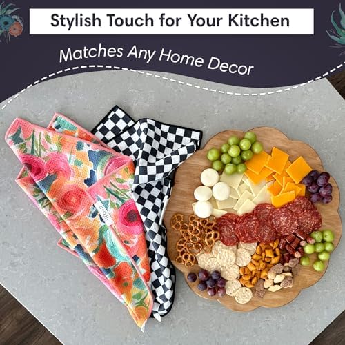 Double-Sided Microfiber Hand Towels, Waffle Kitchen Towels Set - Image 5