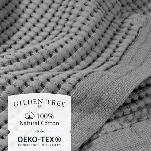 GILDEN TREE Waffle Hand Towels for Bathroom Quick Dry Large Luxury Lint Free - Image 2