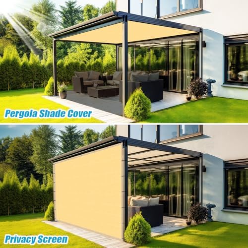 Amagenix 90% Shade Fabric 12'X 13' Sand Sun Shade Cloth - Image 4