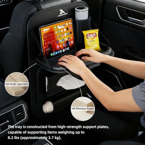 2 Pack Universal Premium Leather Foldable Car Backseat Organizer - Image 2