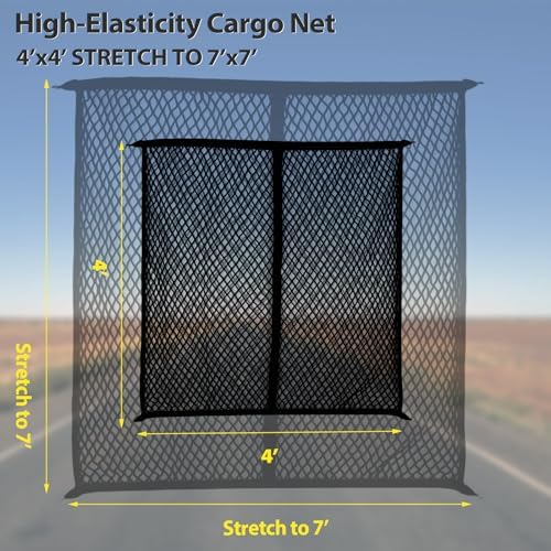 Cargo Net for Pickup Truck Bed, Trucks Cargo Net Mesh Organizer - Image 3