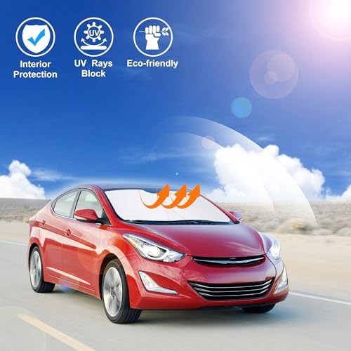 Windshield Sun Shade for 2011-2016 Hyundai Elantra Accessories - Image 5