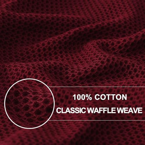 Homaxy 100% Cotton Waffle Weave Kitchen Dish Cloths 6-Pack - Image 2