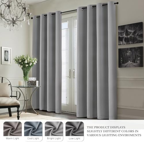 Yakamok Dove Grey 100% Blackout Curtains 84 Inches Long 50" Wide 2 Panel - Image 7