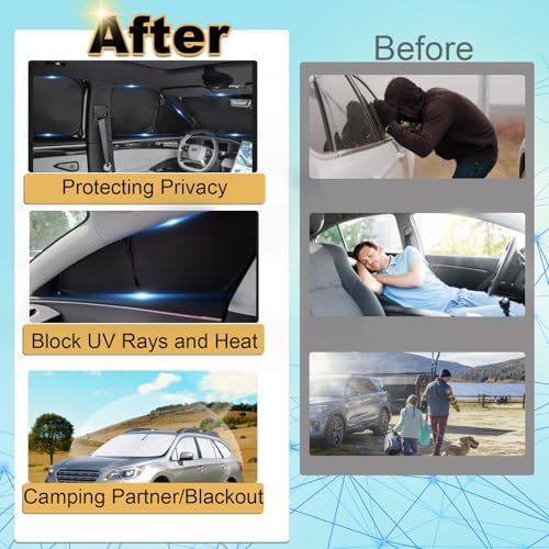 KMF 7pcs Thicken Sun Shades for Tesla Model 3 Accessories 2018-2024, Car Window - Image 6