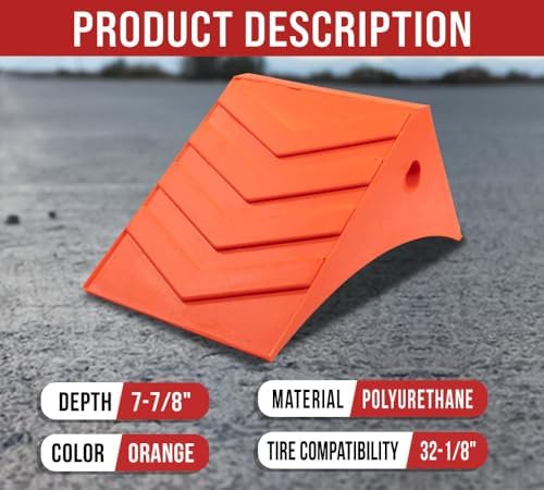 Mytee Products 2 Pack Polyurethane Small Wheel Chock W/Mounting Holes - Image 3