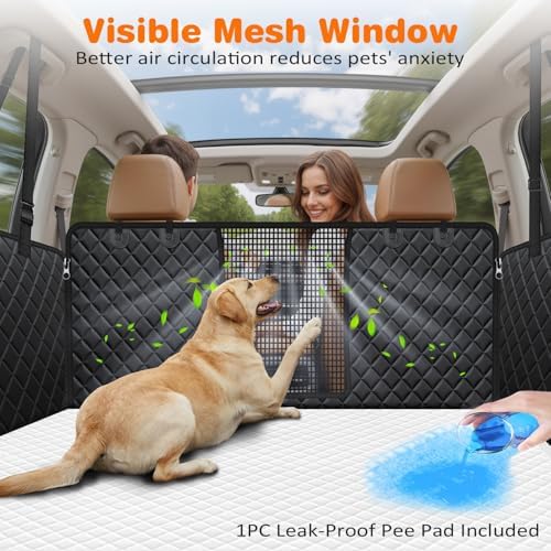 URPOWER Dog Car Seat Cover for Back Seat, Waterproof Hammock for Car & SUV - Image 2