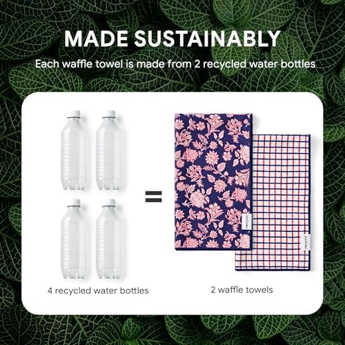 RECYCO Waffle Kitchen Towel Set of 2 - Image 6