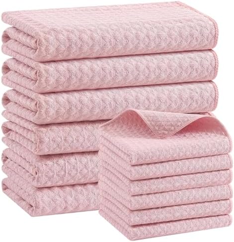 Homaxy Microfiber Kitchen Towels and Dishcloths Sets, 12 Pack by Homaxy