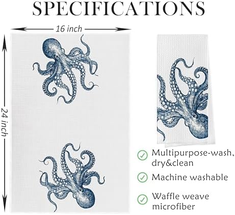 Coastal Octopus Bathroom Decor Set - Image 5