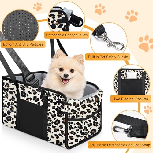 Portable Dog Car Seat for Small Dogs, Puppy Car Seat - Image 3