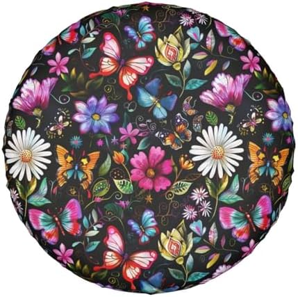 Cute Daisy Spare Tire Cover Pink Wheel Tire Cover Fit Trailer, SUV and Many - Image 7