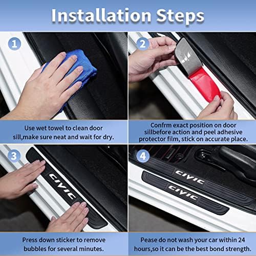 4pcs/Set Car Door Sill Plate Protectors - Image 7