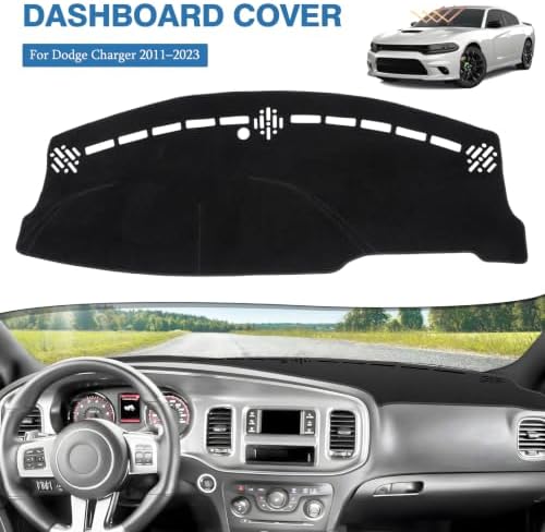 FIILINES Dash Cover for 2011-2022 2023 Dodge Charger LHD, Dashboard Mat - Image 2