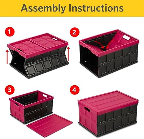 Glad Collapsible Storage Bin - 48L Foldable Plastic Box - Image 3