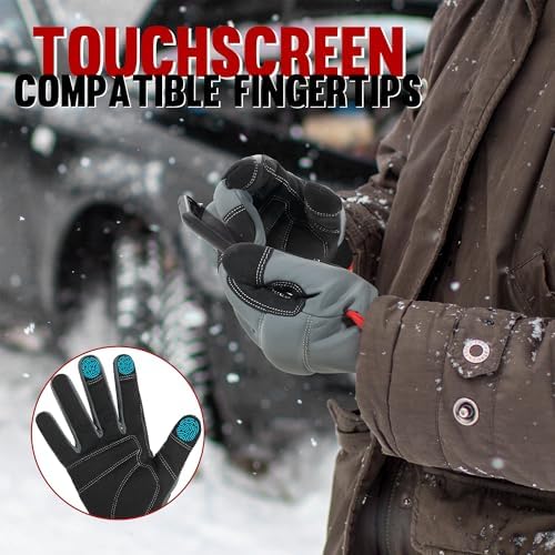 HANDLANDY Work Gloves for Men & Women, Utility Mechanic Working Gloves Touch - Image 5