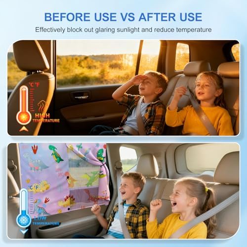 Car Window Shades, 8 Strong Magnets Magnetic Side Window Sun Shade - Image 6