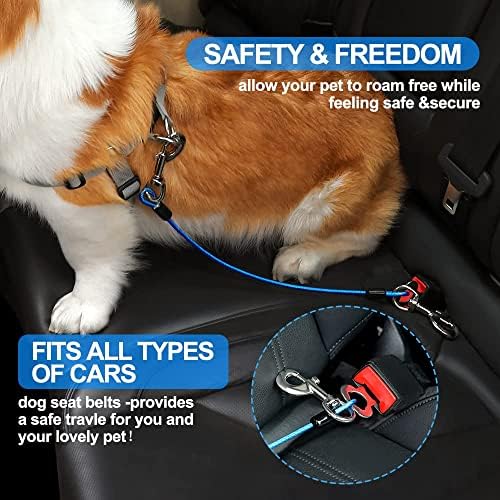 Dog Seat Belt Harness for Car, No Chew Tether Cable Vehicle Dogs Accessories - Image 2