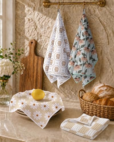 Miss Adola 2pcs Double-Sided Microfiber Kitchen Towels, Dusky Garden - Image 5