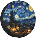 Starry Night Camping Spare Tire Cover SUV Trailer Truck RV 17 Inch by FATTTYCY