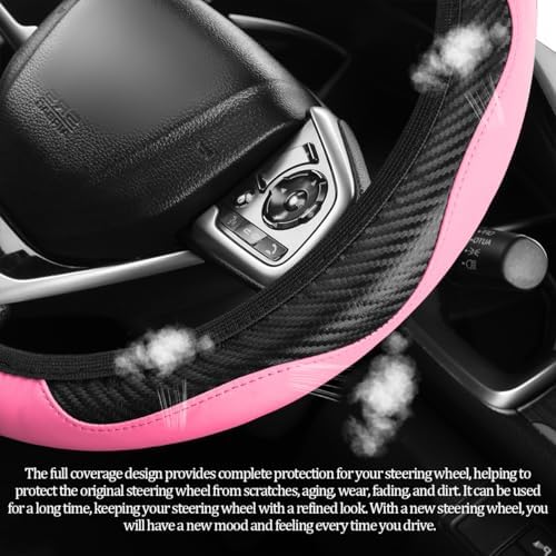 Zpana Car Steering Wheel Cover, Elastic Stretch Carbon Fiber Full Surround - Image 4