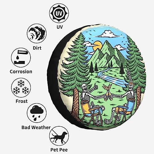 Skull Camping Spare Tire Cover 16 inch - Image 5