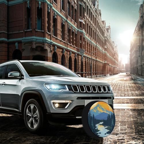 Heavy Duty Spare Tire Cover 14 Inch Mountain Adventure Protectors Weatherproof - Image 4