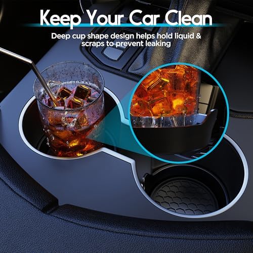 Amooca 4-Pack Car Cup Coaster Silicone Spill-Proof Cup Holder Inserts - Image 2