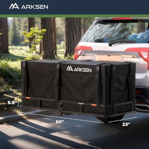 ARKSEN 60" x 23" x 5.5" Hitch Cargo Carrier, 500 Lbs Capacity Luggage Rack - Image 5