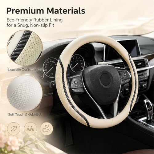 Beige Steering Wheel Cover - Image 5