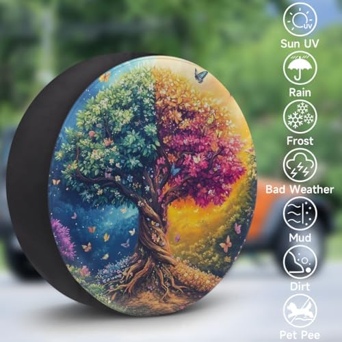 Tree of Life Spare Tire Cover Dust-Proof Wheel Protector - Image 3