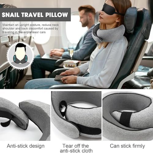 WEERSHUN Travel Pillow for Airplanes, 2026 New Memory Foam Neck Pillow - Image 3