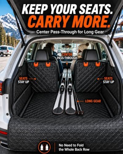 SUV Cargo Liner for Dogs, 60/40 Split Seat Access, Waterproof Dog Trunk Cover - Image 6