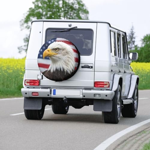 American Flag Bald Eagle Spare Tire Cover - Image 7