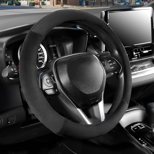 SEG Direct Car Steering Wheel Cover 14"-14.25", Plush Velvet Summer Winter by SEGDirect