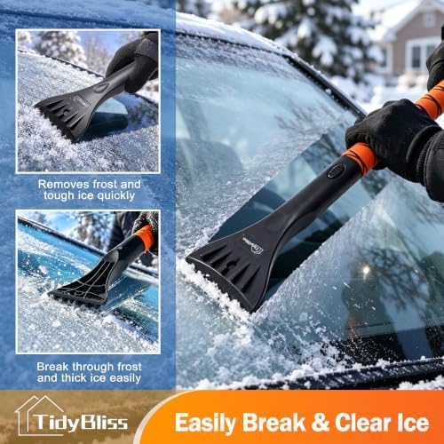 TidyBliss 37” Snow Brush with Ice Scraper & Squeegee - Image 5