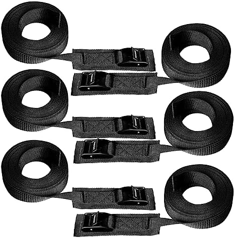 WEDAMER 6 Pack Kayak Tie Down Straps 1" x12Ft Cam Buckle Lashing Straps - Image 7
