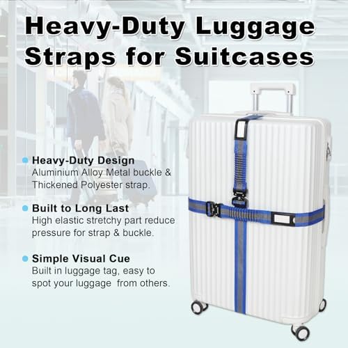 Vigorport Luggage Straps for Suitcases TSA Approved Suitcase Belt - Image 6